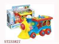 ST233827 - B/O CARTOON TRAIN WITH BLOCK