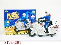 ST234391 - 电动摩托警车（带灯光声音）