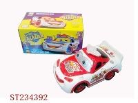 ST234392 - 电动闪电跳舞卡通警车（带灯光音乐）