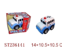 ST236141 - 电动卡通乌轮编程警车带灯光音乐（蓝色，不包电）