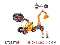 ST238705 - 拆装惯性一卡佛手工程车(木条.2树)