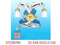 ST239765 - (-6喷七彩)双海豚座钟