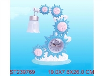 ST239769 - 太阳花座钟(-6喷蓝彩粉、-8喷黄彩粉、-9喷粉红彩粉）