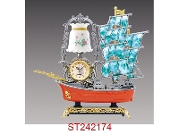 ST242174 - 帆船台灯钟