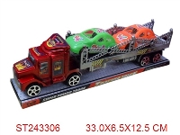 ST243306 - 喷漆惯性货柜车拖2只小车仔