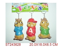 ST243628 - PVC MOUSE WITH BB SOUND & KEY RING