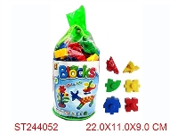 ST244052 - 12cm拉绳袋积木85pcs