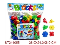 ST244055 - 29cmPVC卡头袋积木128pcs