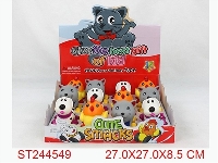 ST244549 - FREE WHEEL CARTOON CAR WITH LIGHT&MUSIC,3ASSTD