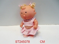 ST245078 - 7寸全搪胶公仔,六款服饰