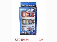 ST249424 - 合金带音乐英文回力警车（3色混装）