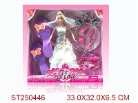 ST250446 - 吉娜婚纱皇冠+真人鞋