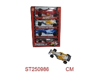 ST250986 - 四款F1喷漆回力赛车(4只庄）
