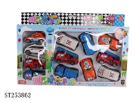 ST253862 - 回力实色消防车（12pcs 四款混装）