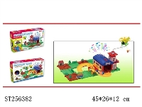 ST256382 - ELECTRIC TRAIN TRACK BLOCKS WITH LIGHT & MUSIC & PROJECTION & PLANE CAN ROTATE IN 360 DEGREES(PLANE 