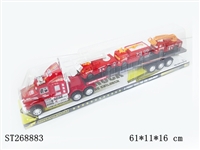 ST268883 - 惯性单层拖车载3只消防车