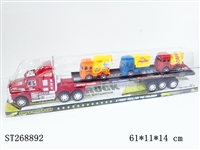 ST268892 - 惯性单层拖车载3只工程车