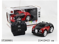 ST269901 - 四通Q版布加迪遥控车、前进、后退、左转、右转、带前灯