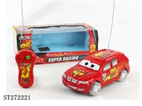 ST272221 - 汽车总动员二通遥控车（明轮4灯带IC音乐)27MHZ