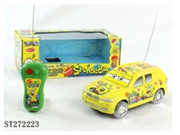 ST272223 - 海绵宝宝二通遥控车（明轮4灯带IC音乐)27MHZ