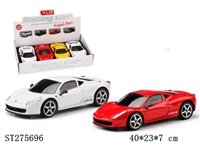 ST275696 - 1:24法拉利合金模型车带回力 灯光音乐（有包电）4pcs 