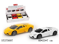 ST275697 - 1:24兰博基尼合金模型车带回力 灯光音乐（有包电）4pcs 