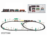 ST277366 - 电动古典轨道火车配候车亭(72PCS,带灯)