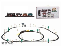 ST277405 - 电动古典轨道火车配候车大楼(106PCS,带灯)