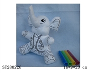 ST280226 - graffiti Elephant w/colored pens