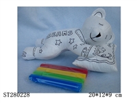 ST280228 - graffiti bear w/colored pens