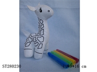 ST280230 - graffiti deer w/colored pens