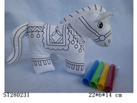 ST280231 - graffiti  horse w/colored pens