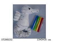 ST280232 - graffiti sea horse w/colored pens