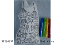 ST280237 - graffiti castle w/colored pens