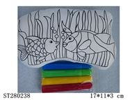 ST280238 - graffiti fish w/colored pens