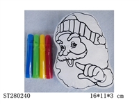 ST280240 - graffiti Father Christmas w/colored pens