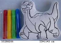 ST280244 - graffiti dinosaur w/colored pens