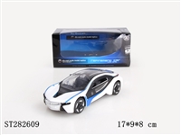 ST282609 - 1：32合金回力宝马I8可开门，带灯光音乐