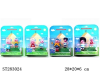 ST283024 - 4.5" PEPPA PIG WITH LIGHT + 3.5" PEPPA PIG + TRANSPARENT BASE