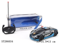 ST286034 - 布加迪警车四通遥控警车 不包电