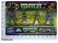 ST286280 - 3 INCH NINJA TURTLE WITH WEAPON (4PCS/SET)