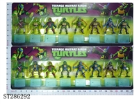 ST286292 - 3 INCH NINJA TURTLE WITH BASE (8PCS/SET)(MIXED 2 KINDS)