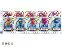 ST286311 - 3.5 INCH POCOYO + TRANSPARENT BASE (MIXED 5 KINDS)