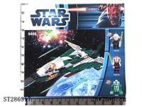 ST286317 - 2*1.5 INCH STAR WARS FIGURE + WEAPON + 5*CARD + SPACE FIGHTER BUILDING BLOCK(FULL SET) + 1*INSTRUCTI