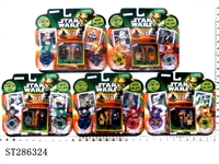 ST286324 - 2*1.5 INCH STAR WARS FIGURE + WEAPON + 10*CARD + 1*COMBAT DISC BUILDING BLOCK + 2*ROTATOR WITH COVER