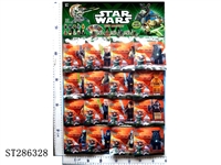 ST286328 - 1.5 INCH STAR WARS FIGURE + WEAPON + 4*CARD (10 KINDS, 16 BAGS/CARD)