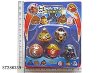ST286339 - 2.5 INCH ANGRY BIRDS WITH FLASHLIGHT & MUSIC (5PCS/SET)