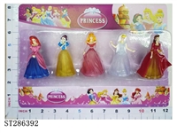ST286392 - 3" PRINCESS WITH COLORFUL LIGHT (5PCS/SET)