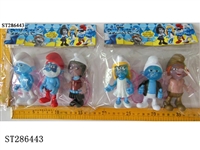 ST286443 - 4.5" SMURFS WITH COLORFUL LIGHT & BASE (3PCS/SET)