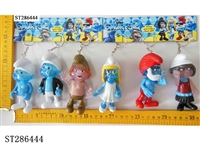 ST286444 - 4.5" SMURFS WITH COLORFUL LIGHT & KEYCHAIN (3PCS/SET)
